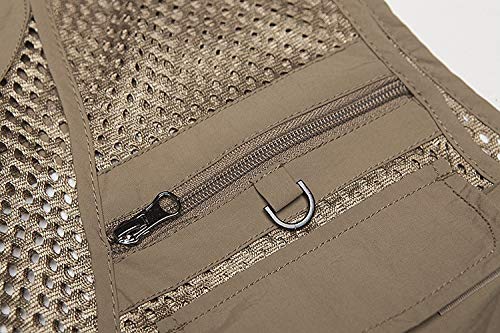 Outdoor Anglerweste schnelltrocknend atmungsaktiv Multi-Pocket Mesh Jacke Fotografie Bergsteigen Weste Armee Grün – Bild 4