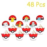 24 Pikachu Pokemon Cupcake Toppers and Cupcake Wrappers Liners for Kids Birthday Party Cake Decorations