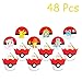 24 Pikachu Pokemon Cupcake Toppers and Cupcake Wrappers Liners for Kids Birthday Party Cake Decorations