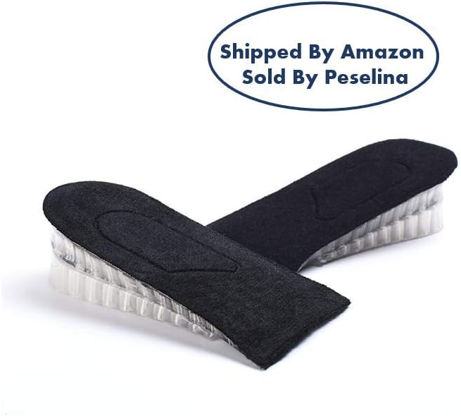 Peselina Silicone Height Increase Shoe Insoles Inserts Elevator Heels Inserts for Women and Men (2 Layers)
