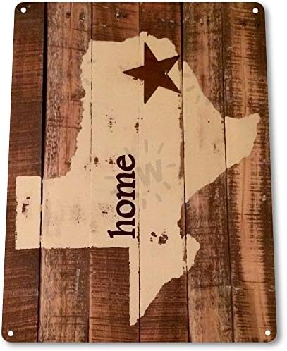 Unoopler 12" x 16" TIN Sign B327 Texas Home Houston Cottage Farm Texas Rustic Metal Decor
