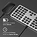 Rechargeable Wireless Keyboard Mouse, Jelly Comb KM034 Aluminium Alloy 2.4GHz Full Size Wireless Keyboard and Mouse Combo for Windows, Laptop, Notebook, PC, Desktop, Computer (Black and Silver)