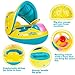 Baby Pool Float - Inflatable Baby Swimming Float with Canopy for Infant Toddler