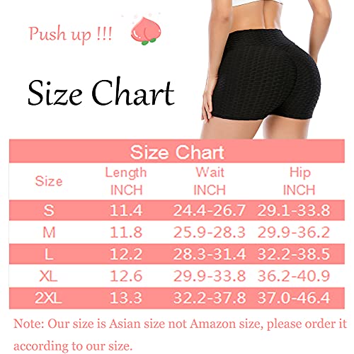 Scrunch Booty Shorts for Women High Waist Butt Lifting Textured Shorts