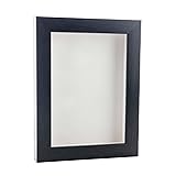 5x7 Inch Shadow Box Frame Charcoal Gray Wood | with