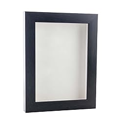 5x7 Inch Shadow Box Frame Charcoal Gray Wood | with