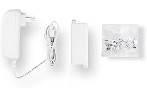 GETINLIGHT Puck Light Accessory Kits, Including 6 Port Hub, Plug and Screws, White, HK-010-6-WH