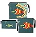 QOGiR Reusable Snack Bags and Sandwich Bags with Handle (Fish) (Fish)