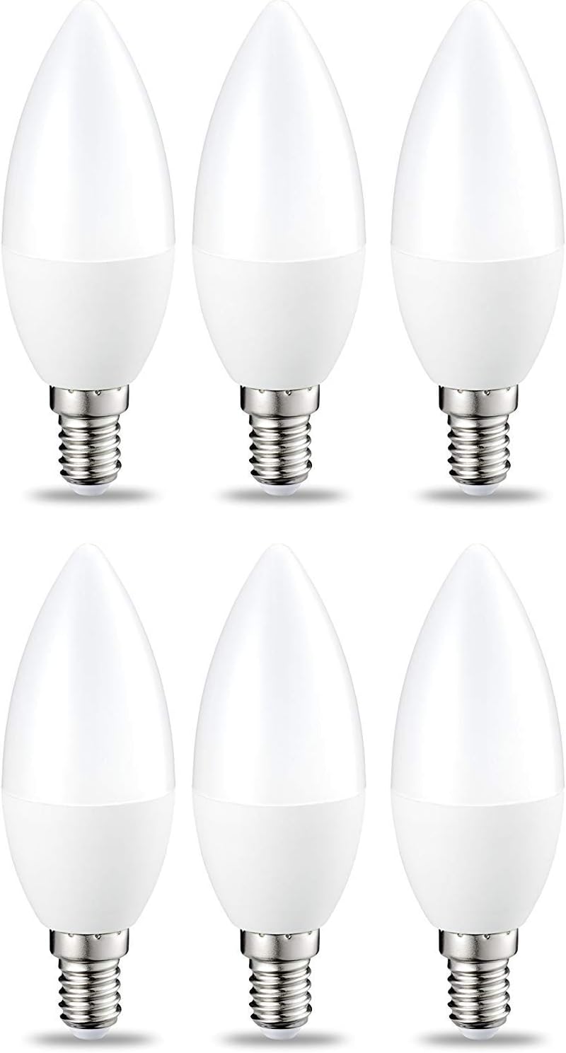 AmazonBasics LED E14 Small Edison Screw Candle Bulb, 5W (equivalent to