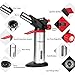Butane Torch YISSVIC Kitchen Torch Refillable Professional Cooking Torch with Safety Lock and Fuel Gauge for Cooking, Baking, BBQ (Fuel Not Included, Come With 1 Oil Brush)