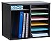 AdirOffice Wood Adjustable Literature Organizer (12 Compartment, Black)
