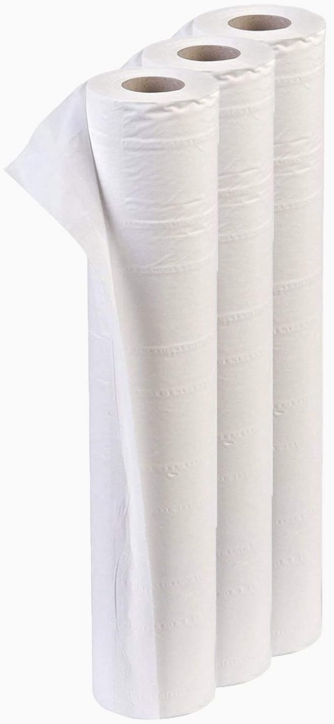 TPZ 40m White Hygiene Coach Roll for Massage Table & Beauty Use 20" Wide