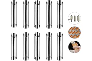 Naisfei 10 Pack Cannoli Tubes,5 inch Cannoli Tubes Molds, Large Stainless Steel Cannolis Tubes, Non-Stick Cannoli Forms Cream