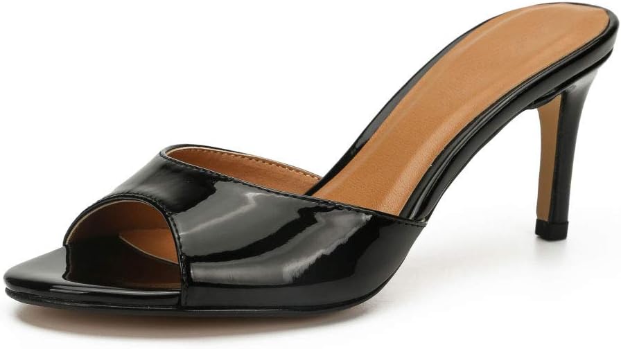 Women's Men's Crossdressing High Heel Fashion Slides Open Toe Stiletto Slipper Sandals Comfortable Slip On Mule Shoes Plus Size ZY19-12