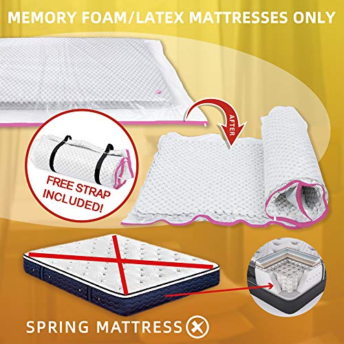 Full/Queen Size Mattress Vacuum Storage Bag for 6 inches Foam Latex
