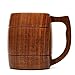 Beer Mug, 16 OZ Handmade Eco-friendly Wooden Mugs With Handle For Wine/Coffee/Tea, Best Gift Cups For Men/Women