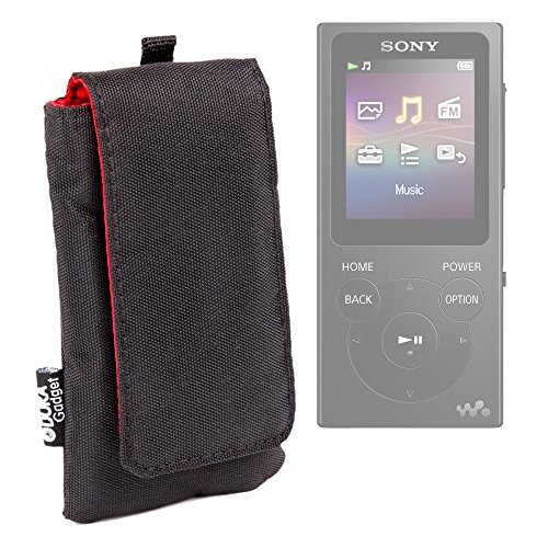 DURAGADGET Black Cushioned Music Player Case/Pouch with Belt Loop - for The Sony NW-E394 Walkman 8GB MP3 Player