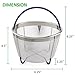 6qt Stainless Steel Steamer Basket Fits InstaPot Pressure Cooker Instant Pot Accessories with Silicone Scrubber Handle and Non-Slip Legs for Steaming Vegetables Fruits Eggs Meats