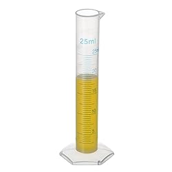 uxcell Plastic Graduated Cylinder, 25ml Measuring