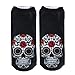 Unisex Colorful Floral Skull Bone Athletic Sport Peformance Socks