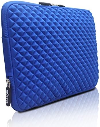 Blue mCoque Business Neoprene Sleeve with diamond-like surface protective foam for 13 -14-Inch Laptop ( MacBook / Chromebook / Dell XPS etc)