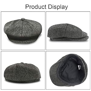 TOSKATOK Herren gekämmte Baumwolle Schiebermütze ansichten