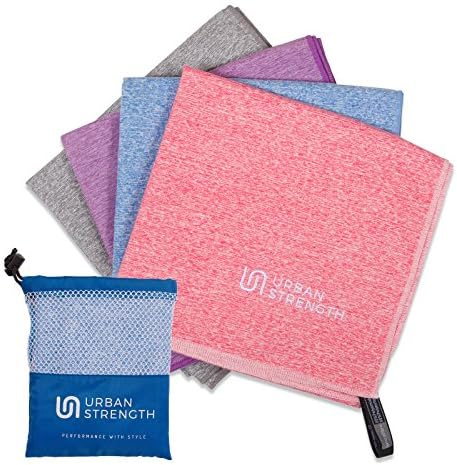 Urban Strength Microfibre Towel with Carry Bag – Quick Dry Gym Towel, Lightweight Beach Towel, Compact Travel Towel, Super Absorbent Swim Towel - Perfect for Yoga, Sports, Swimming, Hiking and Camping