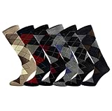 Royal Mens Dress Casual Argyle/Stripe Socks Cotton Blend Assortment 6/12 Pairs