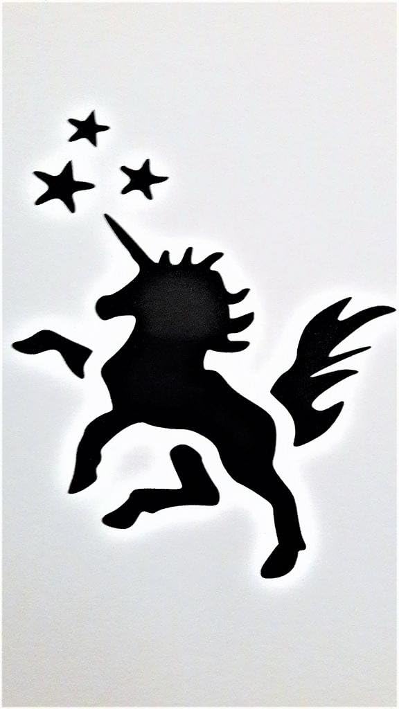 Chase Grace Studio Unicorn My Little Pony Inspired Vinyl Decal Sticker|BLACK|Cars Trucks Vans SUV Laptops Wall Art|5.5" X 4.5"|CGS663