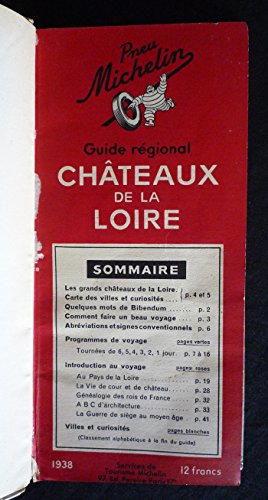 Guide Michelin Regional Chateaux De La Loire French Board Book 1 Jan 1938 Buy Online In Faroe Islands At Faroe Desertcart Com Productid