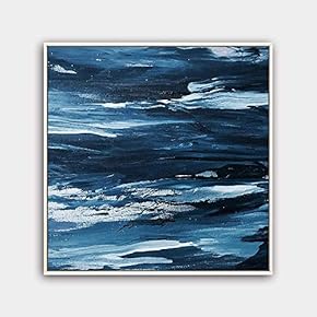 Framed Canvas Wall Art Abstract Color Painting Canvas Prints Home Artwork Decoration for Living Room,Bedroom - 16x16 inches