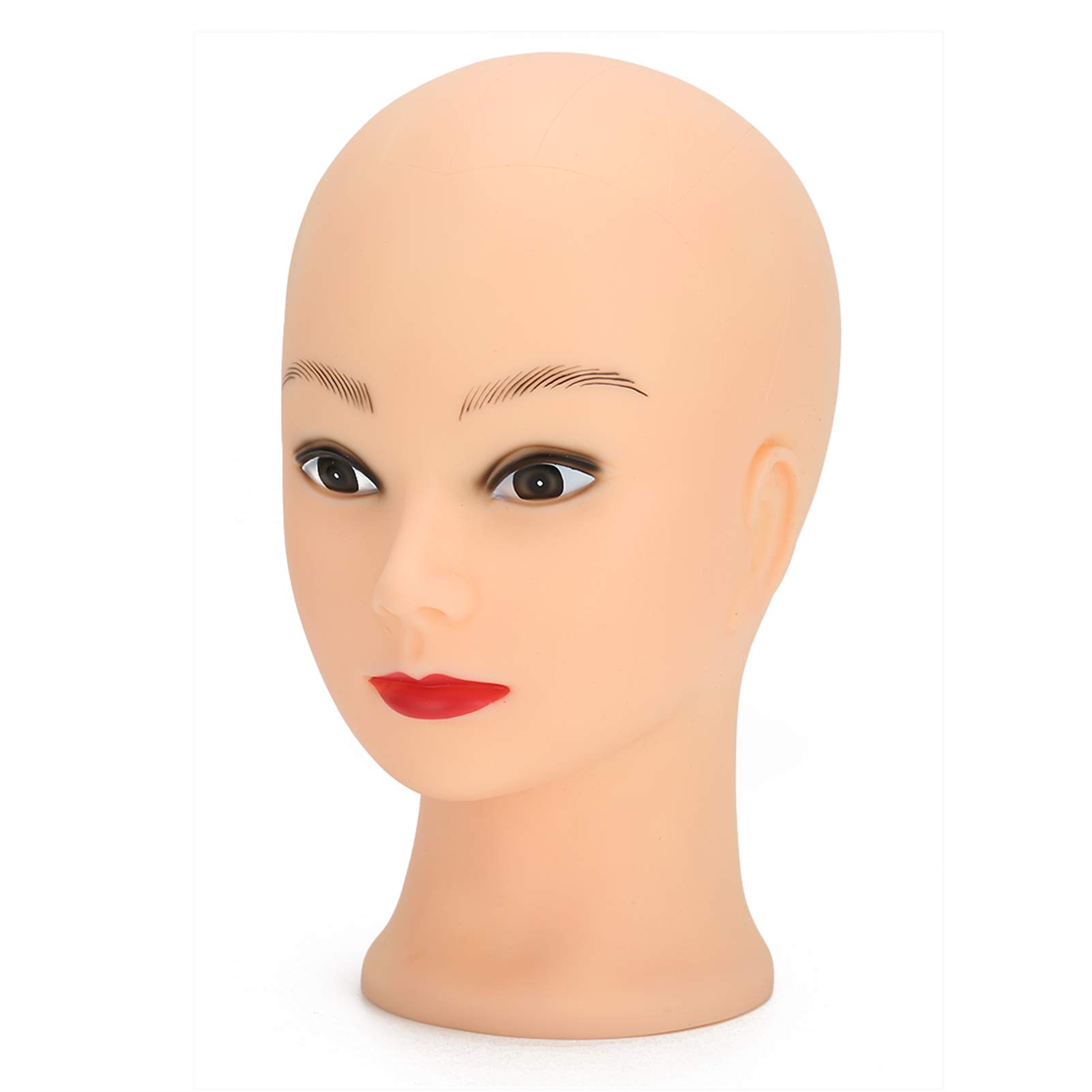 Cosmetology Training Bald Manikin Head, Multi-Purpose Mannequin Head, for Training for Wig Shop (With makeup)
