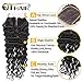 QTHAIR 10A Brazilian Hair Deep Wave 3 Bundles with 4x4 Lace Closure(22