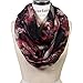 Scarfand Oil Painting Print Infinity Scarf (Plum-Red)