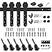 SMARTSTANDARD 8FT Mini Sliding Barn Door Hardware Track Kit -Super Smoothly and Quietly -Used for Double Opening Cabinet, TV Stand, Closet, Window -Fit 24