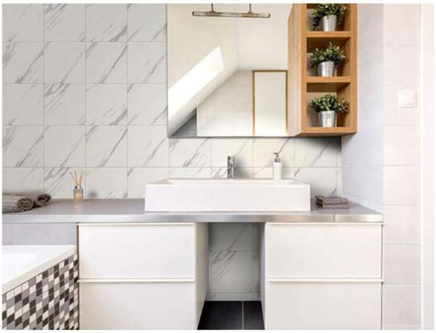 10 Stück Marmor 30 cm x 30 cm Fliesenaufkleber Klebefolie Dekofolie