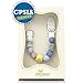 Pacifier Clip - 2 in 1 - Modern and Trendy - Teething Silicone Beads with Unique Shapes - Best for Teether Toys, Stuffed Animals, Soothie/MAM, Infant Blankets & Drool Bibs - Boy's Binky Holder