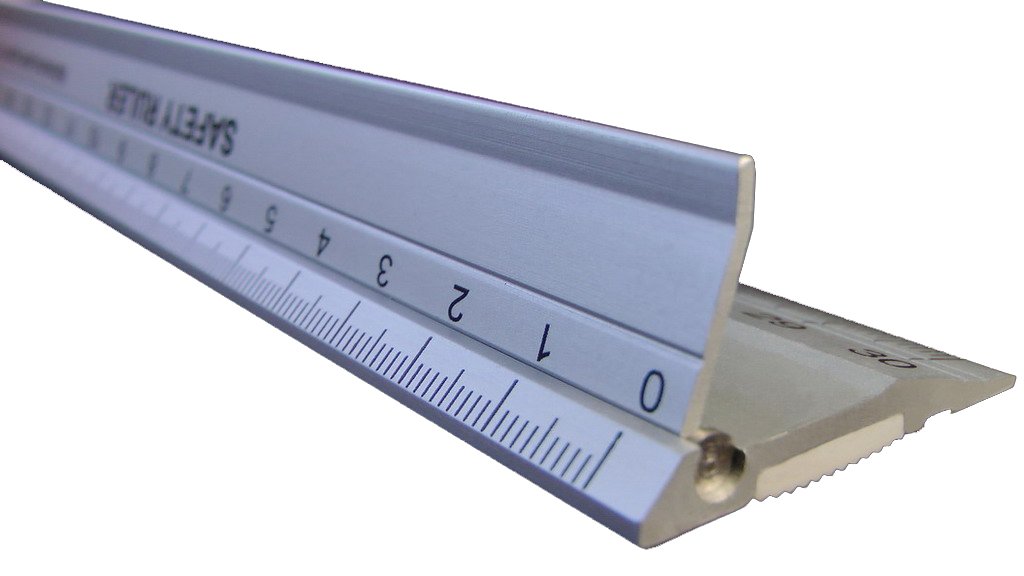 Ruler New Design 30 cm (12 inch) Metal Craft Safety Ruler, Light Weight