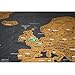 Travel Scratch Off The World Map Deluxe Black Edition With A Scratcher -32.48x23.39 Inches