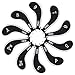 10L0L Neoprene Zippered Golf Club Head Iron Covers - Set of 10 (black and white)