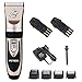 PETBON Rechargeable Cordless Pets Electric Hair Clippers Low Noise Dogs Cats Grooming Trimming Tool Kits with Comb Guides for Small, Medium, Large Dogs Cats (Gold-black)…