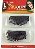 12 pcs Wig Clips Snap Comb Large 1 7/16