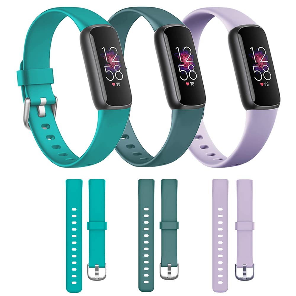 3 Pack Luxe Straps Compatible with Fitbit Luxe Strap Watch Band Bracelet for Men Women -Classic & Special Edition Adjustable Sport Wristbands Replacement Accessories -Small Size Women Slim Bands — image 1