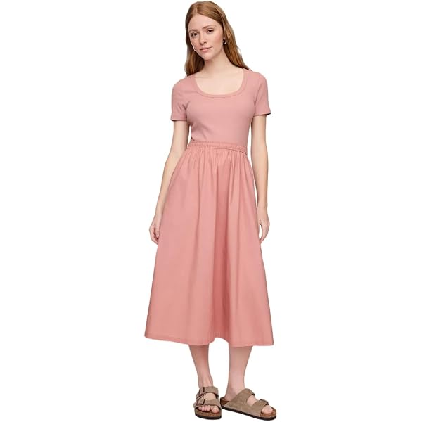 GAP Womens Ribbed A-Line Knit Midi Dress Cattelya Orchid 183223 L at Amazon  Women's Clothing store
