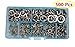 Guard4U 500Pcs 7-Size Stainless Steel Split Lock Washers Assortment Kit, for M2 M3 M4 M5 M6 M8 M10 Screws Bolt