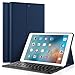 KuGi iPad 9.7 2017 case with keyboard , PU Leather Slim-Front Prop Stand Cover Case with Bluetooth Keyboard for Apple All-New iPad 9.7 2017 tablet (Blue)