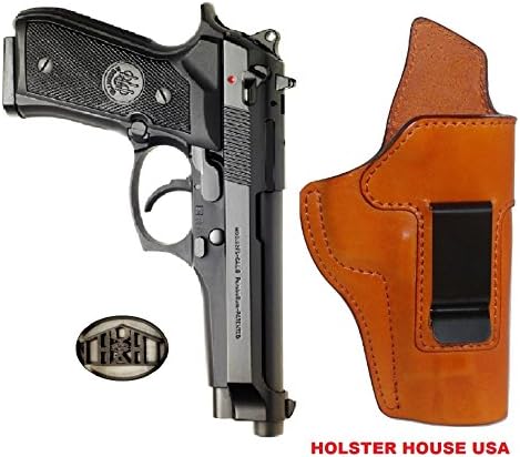 Beretta M92F Gun Holster, Concealed Carry Gun Holster for Beretta M92F, Full Grain Cowhide Leather Gun Holster, Quick Draw, Concealed Carry, Inside Waistband
