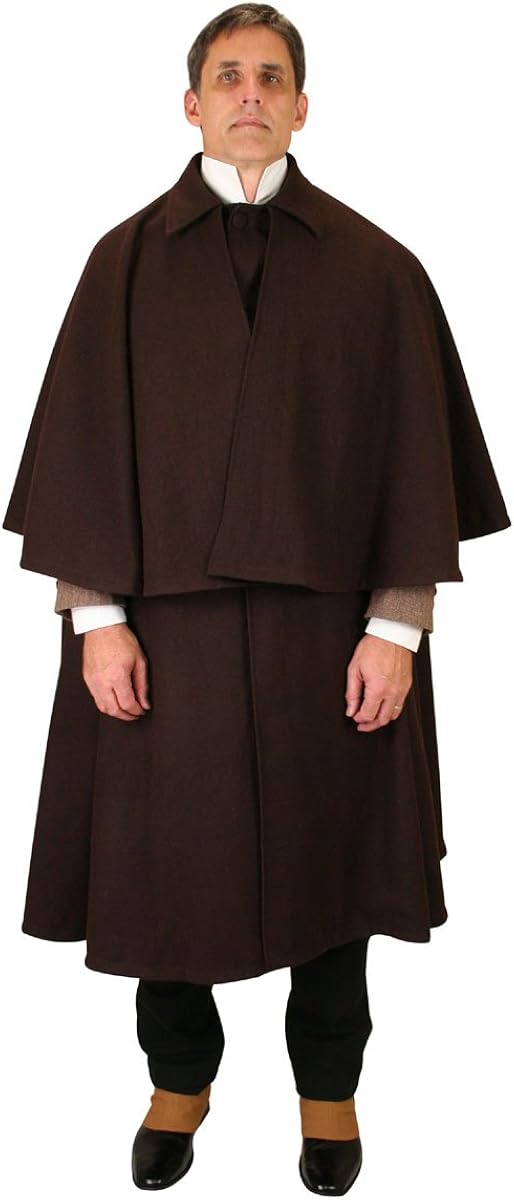Historical Emporium Men's 100% Wool Inverness Dress Cape