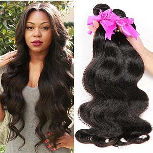 Hismile Hair Luxurious Human Hair Weft Body Wave Hair Bundles Brazilian Unprocessed Virgin Hair Extensions Shining Hair Soft Hair Natural Color Hair 16"