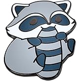 Leraverppy Enamel Pin,Cartoon Raccoon Lapel Pin,Cute Animal Badge,Novelty Fashion Brooch,Gift for Nature Lover Animal Enthusiasts Teens Friends Family,Daily Wear Accessory,DIY Decor Jewelry